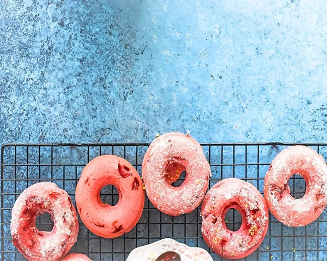 Pink Doughnuts Food Painting By Numbers.png