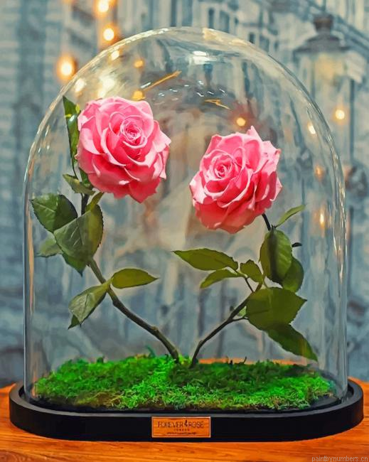 Pink Enchanted Roses Painting By Numberss.png