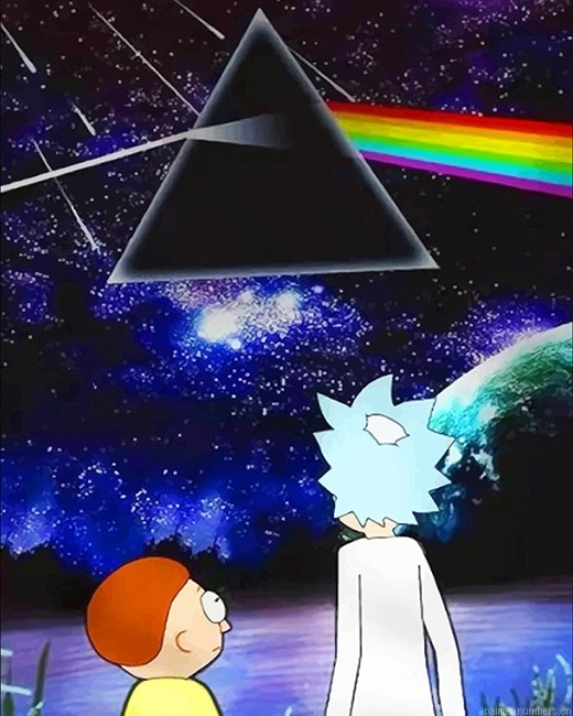 Pink Floyd Rick And Morty Animations Painting By Numberss.png