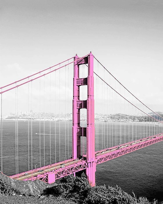 Pink Golden Gate Bridge Painting By Numberss.png