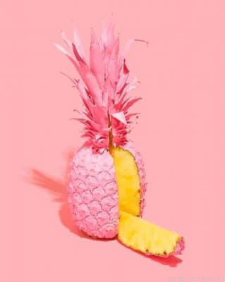 Pink Pineapple Fruits Painting By Numbers.png