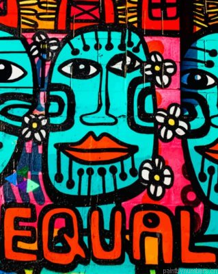 Pink Teal And Orange Graffiti Wall Painting By Numbers.png