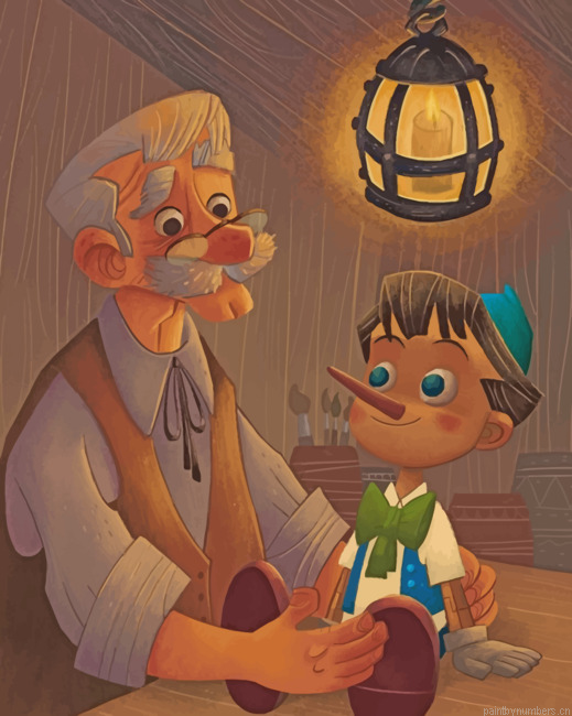 Pinocchio And His Dad Painting By Numbers.png