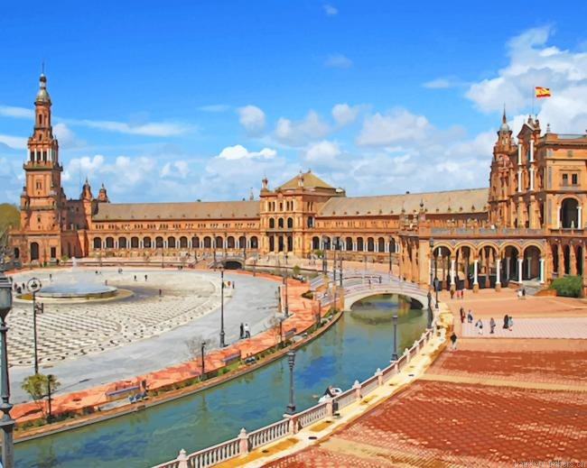 Plaza De Espana Cities Painting By Numberss.png
