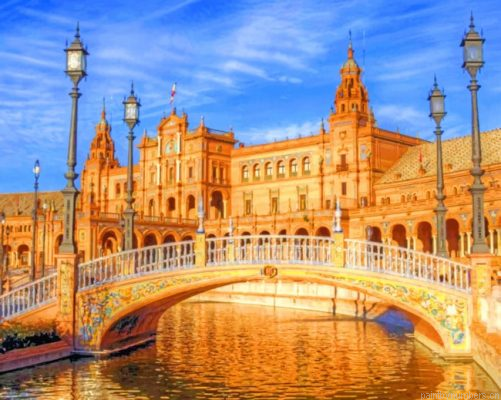 Plaza De Espana Seville Painting By Numbers.png