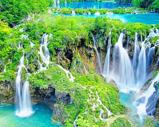 Plitvice Lakes National Park Nature Painting By Numberss.png