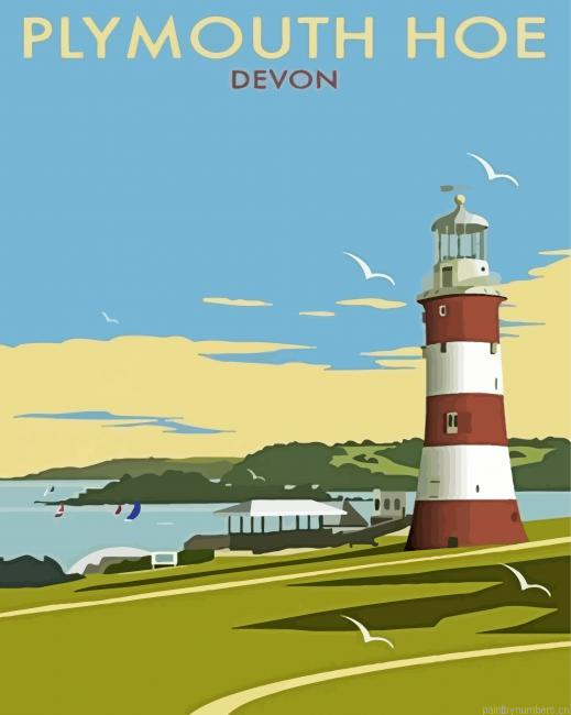 Plymouth Hoe Devon Poster Painting By Numberss.png