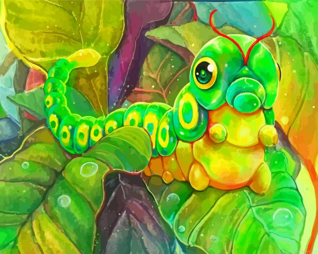 Pokemon Caterpie Painting By Numberss.png