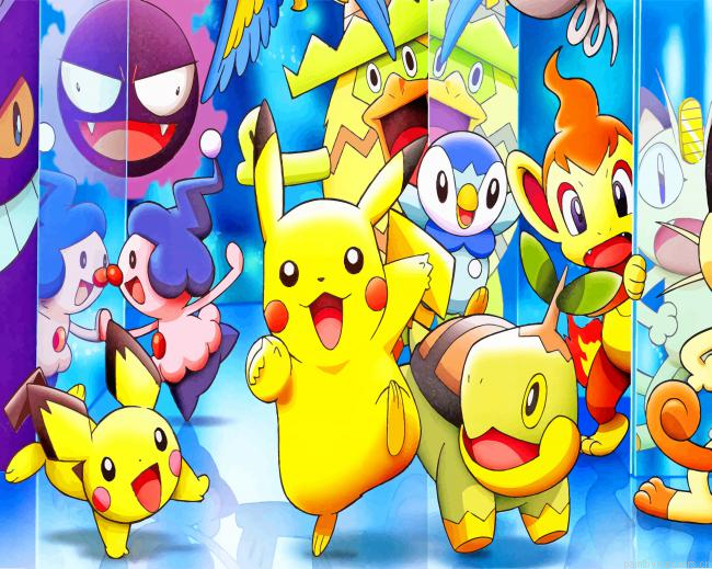 Pokemon Characters Ccartoons Painting By Numberss.png
