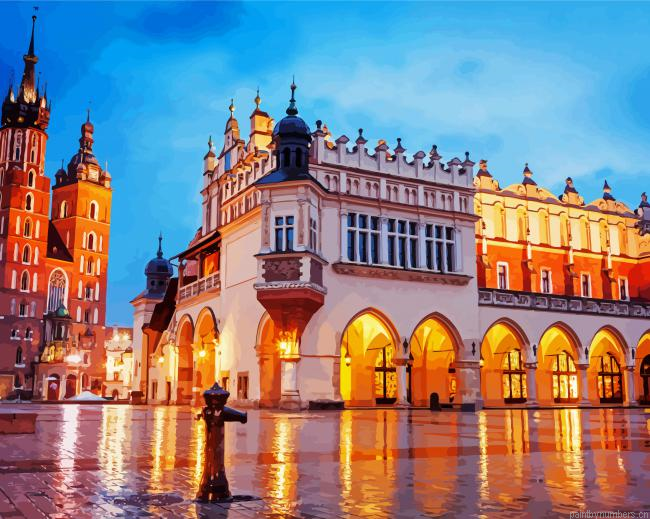 Poland Krakow City Painting By Numberss.png