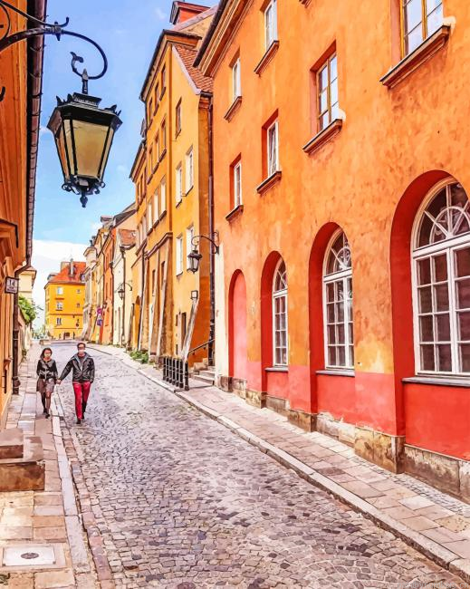 Poland Old Town Cities Painting By Numberss.png
