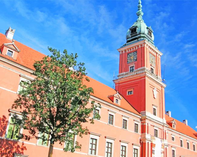 Poland Warsaw Royal Castle Buildings Painting By Numberss.png