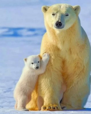 Polar Bears Animals Painting By Numbers.png