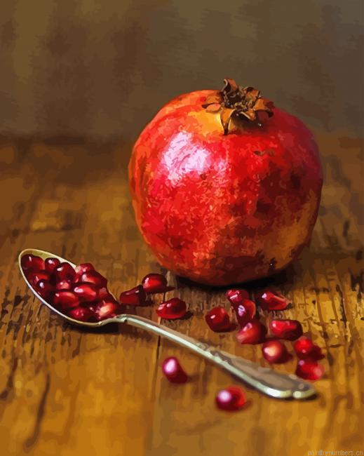 Pomegranate Still Life Photography Painting By Numberss.png