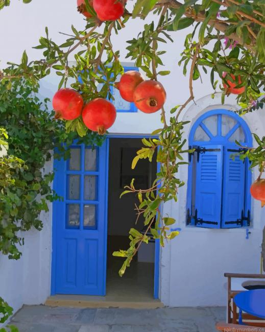 Pomegranate Tree In Santorini Painting By Numberss.png