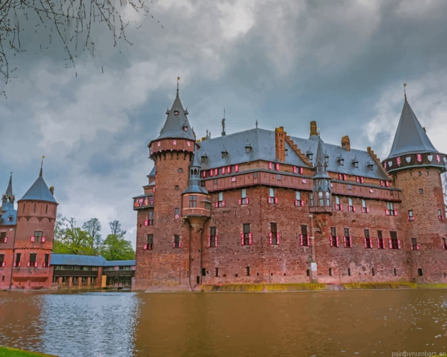 Pond De Haar Castle Buildings Painting By Numberss.png