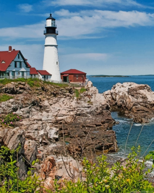 Portland Head Light Maine Painting By Numberss.png