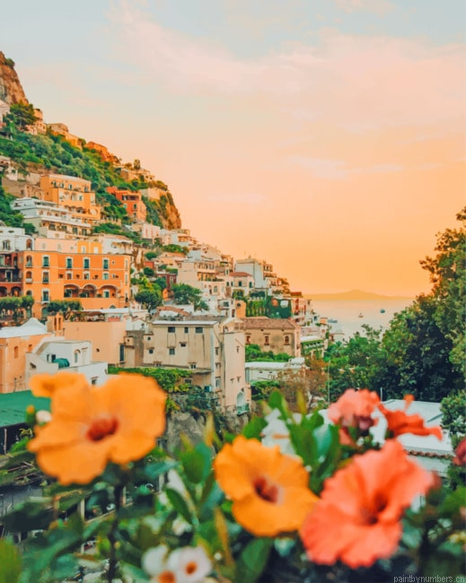 Positano Village Italy Cities Painting By Numberss.png