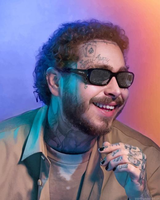 Post Malone American Rapper Painting By Numberss.png