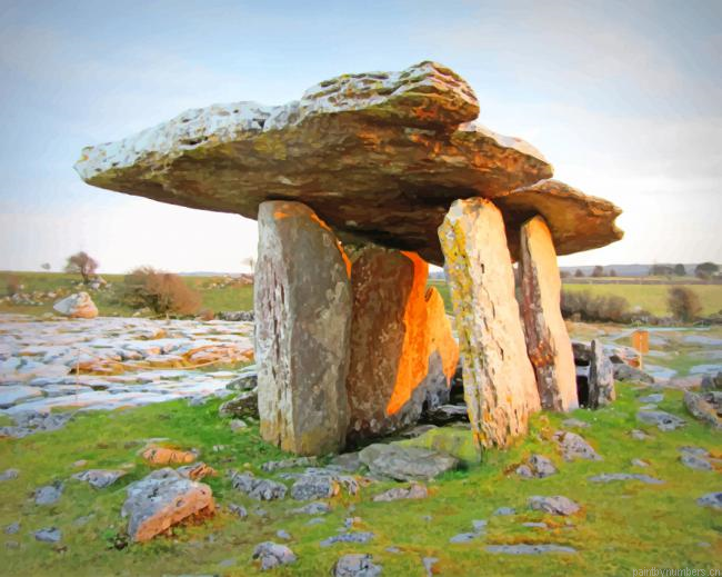 Poulnabrone Dolmen Ireland Painting By Numbers.png