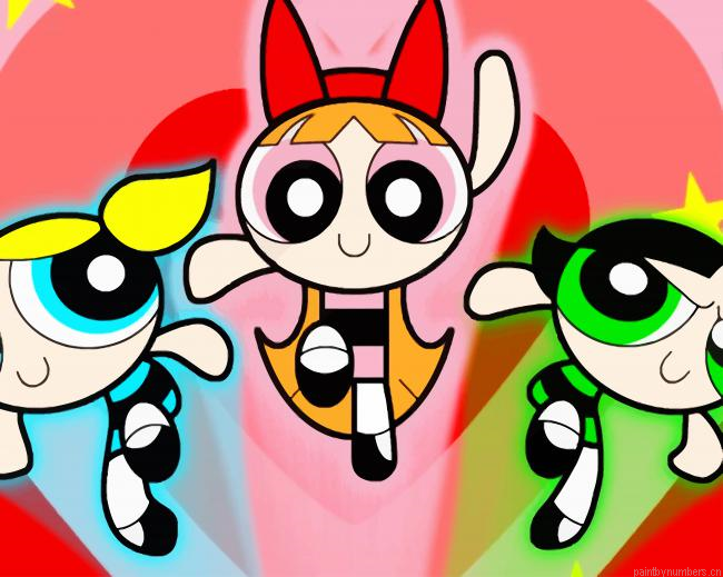 Power Puff Girls Animations Painting By Numberss.png
