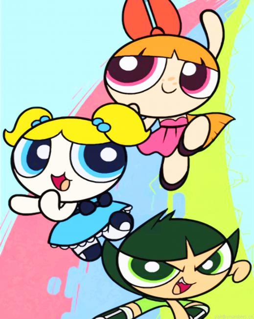 Powerpuff Girls Animations Painting By Numberss.png