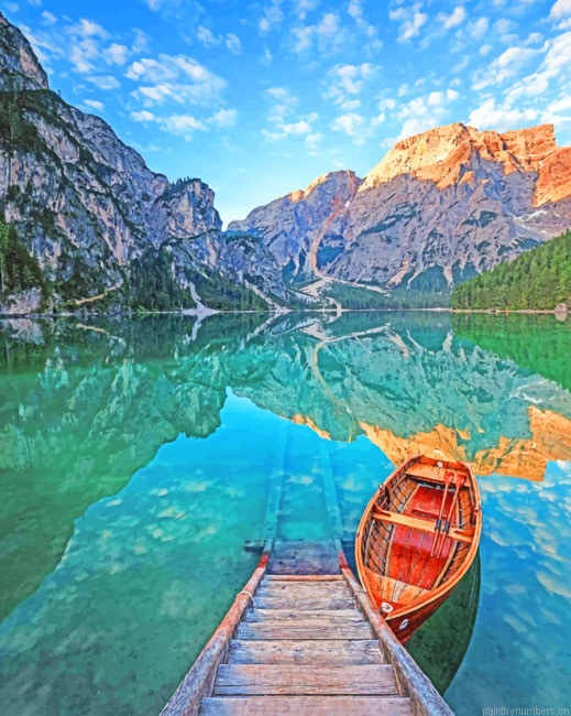 Pragser Wildsee Nature Painting By Numbers.png