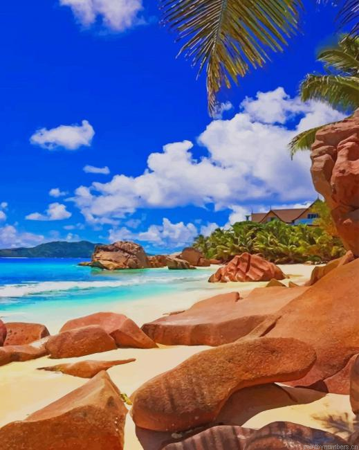 Praslin Island Seychelles Seascapes Painting By Numberss.png