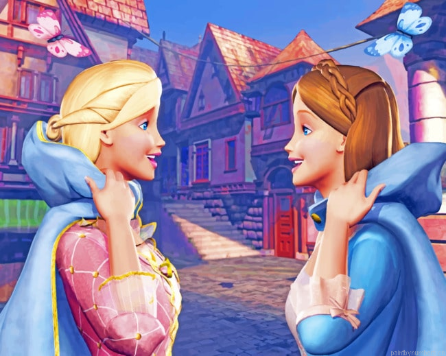 Princes Barbie And The Pauper Animations Painting By Numbers.png