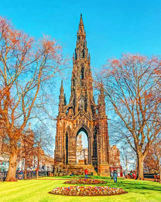 Princes Street Gardens Scotland Painting By Numbers.png