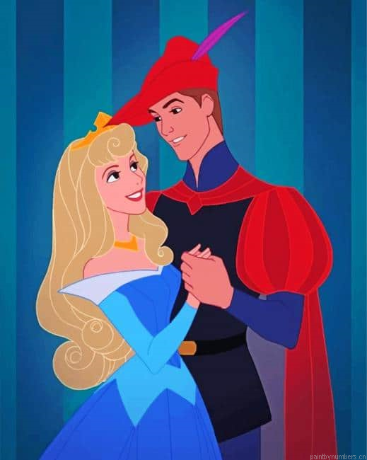 Princess Aurora And Prince Animations Painting By Numbers.png
