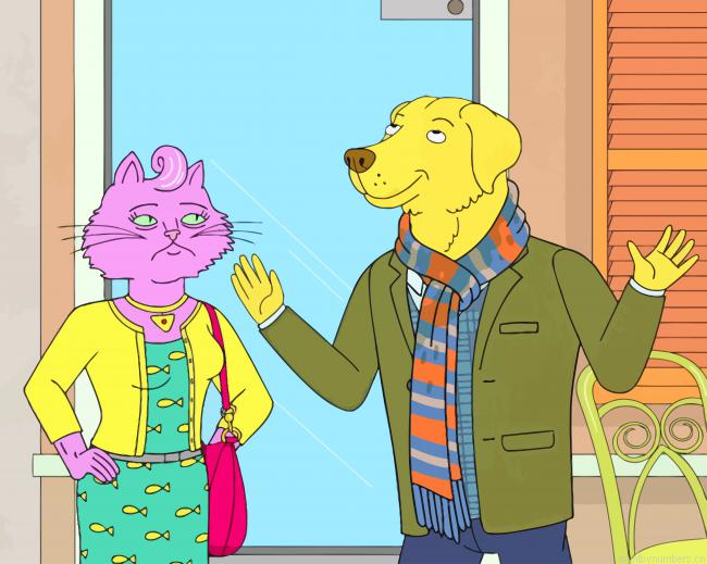 Princess Caroline And Mr Peanutbutter Animations Painting By Numberss.png