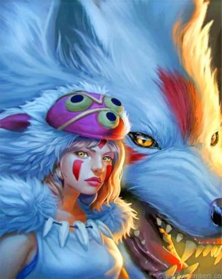 Princess Mononoke Ghibli Painting By Numbers.png