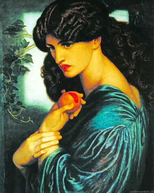 Proserpine Pre Raphaelite Painting By Numbers.png