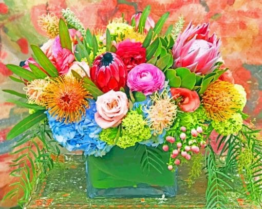 Protea Bouquet Painting By Numbers.png