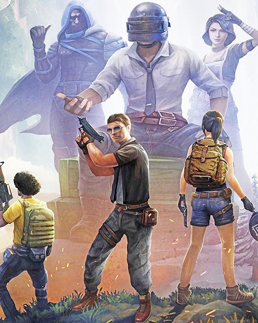 Pubg Video Games Painting By Numberss.png