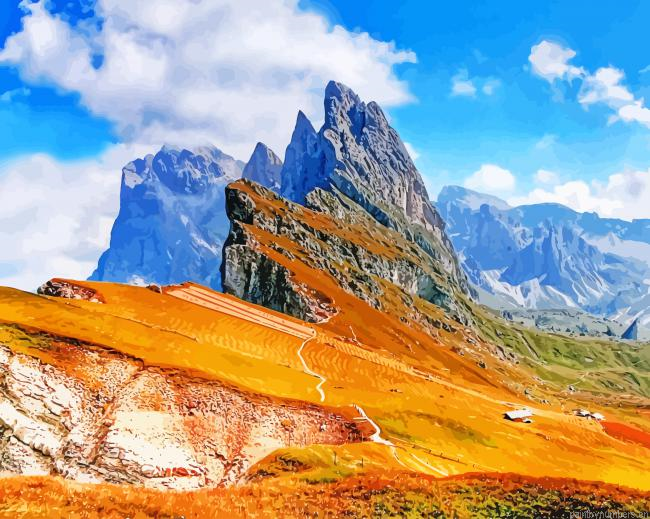 Puez Geisler Nature Park Italy Nature Painting By Numberss.png