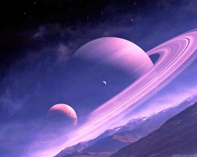 Purple Aesthetic Space Painting By Numbers.png