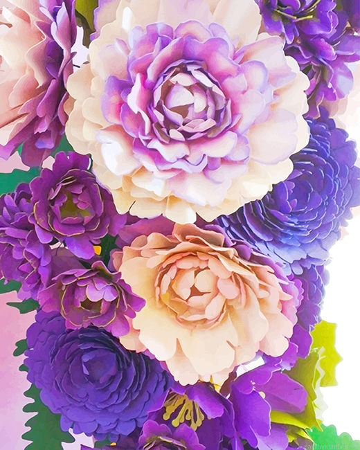 Purple Artificial Flowers Painting By Numbers.png