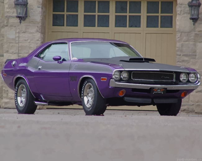 Purple Dodge Challenger Ta Car Painting By Numberss.png