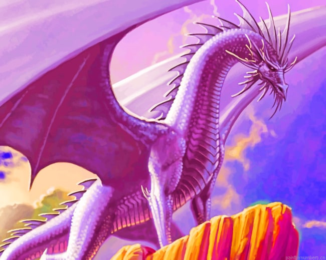 Purple Dragon Legend Animal Painting By Numberss.png