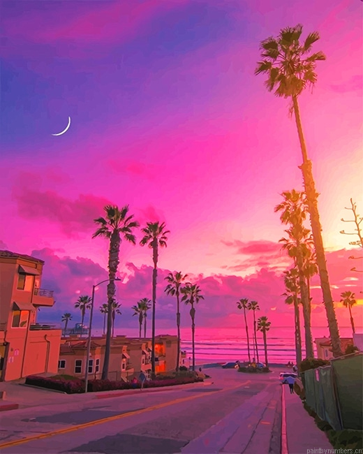 Purple Evening Landscapes Painting By Numbers.png