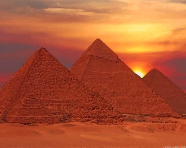 Pyramids Egypt Desert Painting By Numberss.png