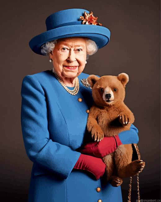 Queen Elizabeth And Baby Paddington Painting By Numberss.png