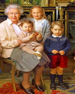 Queen Elizabeth And Her Family Painting By Numbers.png