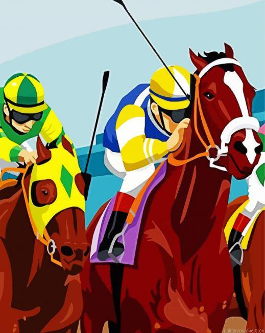 Race Horses Illustration Painting By Numberss.png