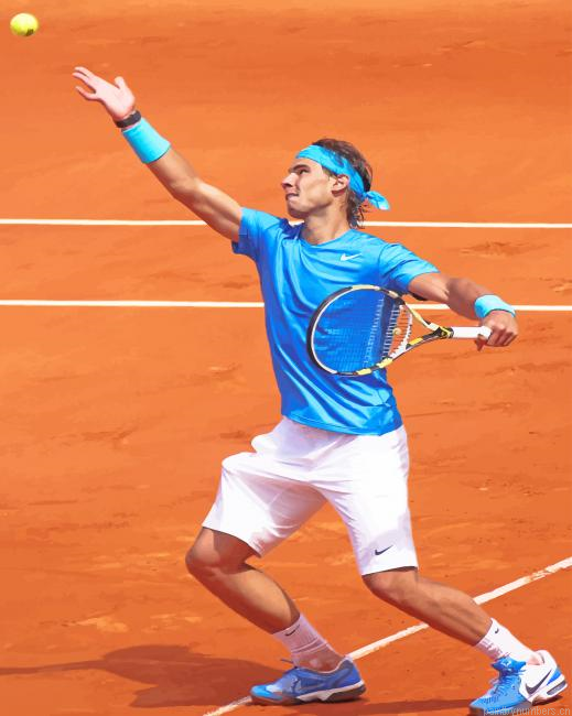 Rafael Nadal Tennis Player Painting By Numberss.png