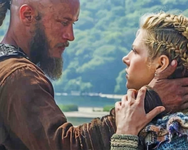 Ragnar And Lagertha Movies Painting By Numberss.png