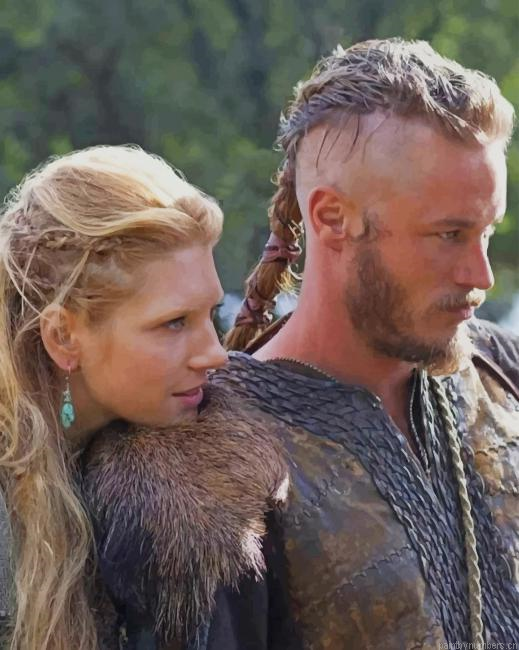 Ragnar And Lagertha Vikings Actors Painting By Numberss.png