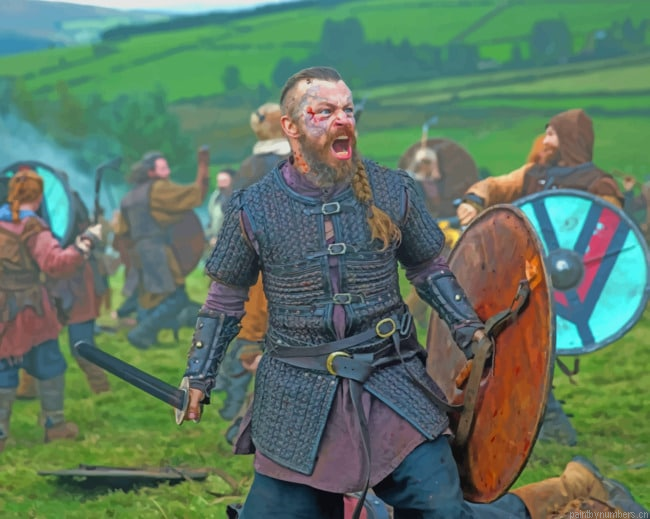 Ragnar In A Battle Movies Painting By Numberss.png